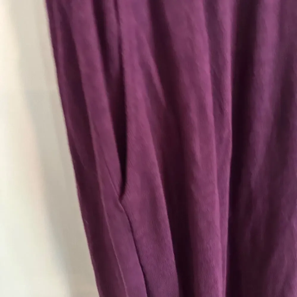 Free People Beach Audrina Maxi Dress Size Large Cut Out Back Purple Short Sleeve
